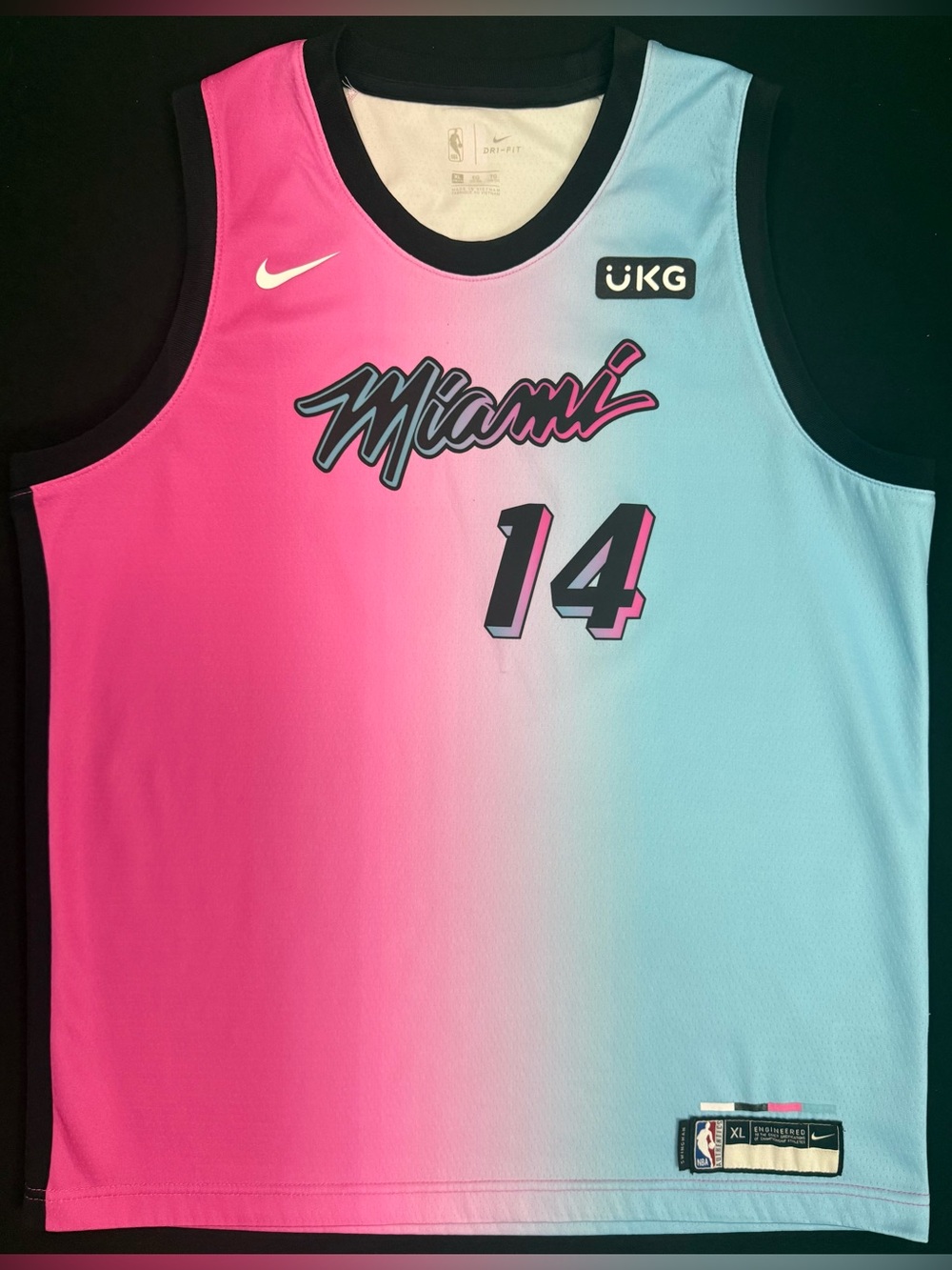 Nike Tyler Herro Miami Heat #14 Pink / Blue Vice City Swingman Jersey Youth XL